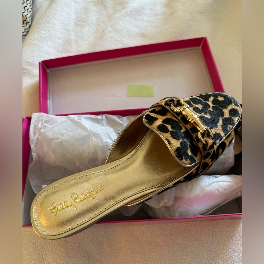Lilly Pulitzer Andi Mule in Leopard — NWT, 9.5